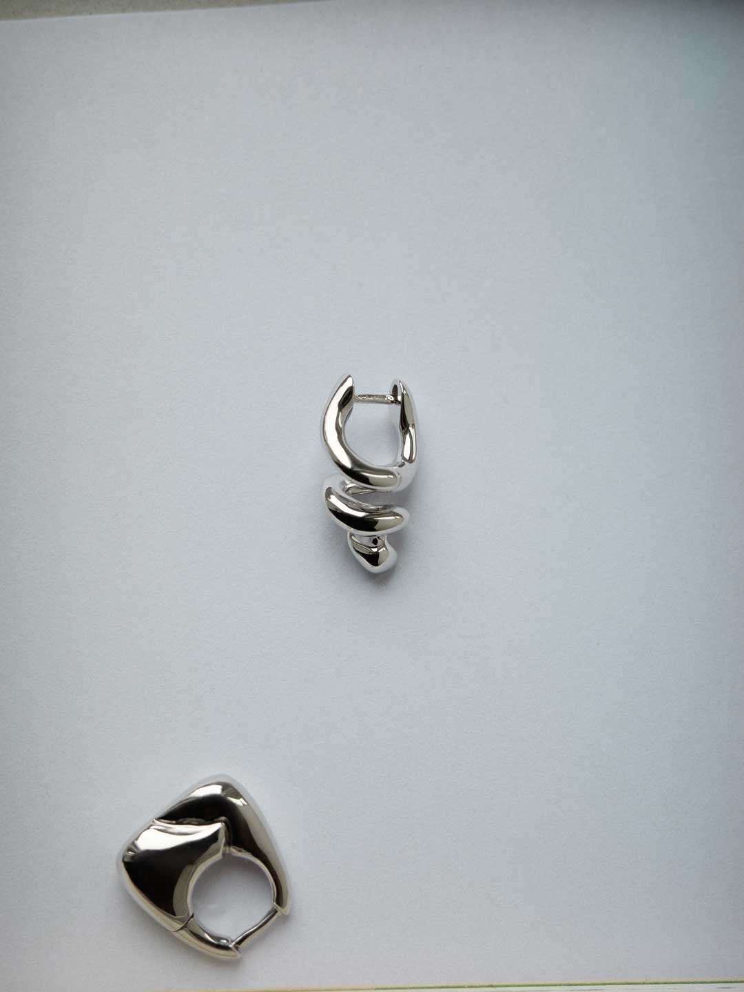 Weekender Huggie Pierced Earring - Silver