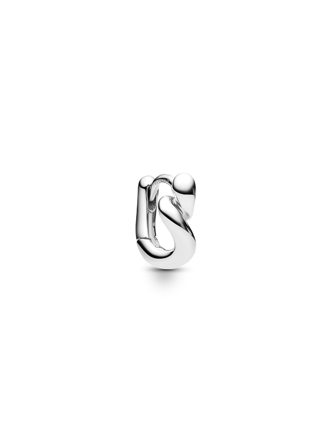 Whirl Huggie Pierced Earring - Silver