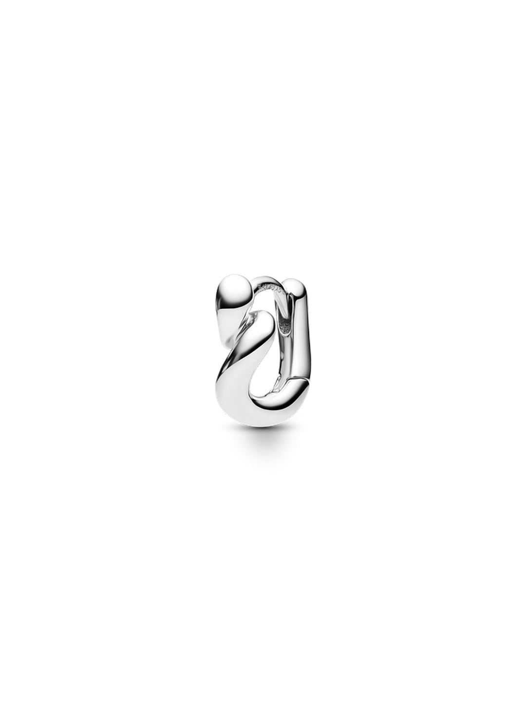 Whirl Huggie Pierced Earring - Silver