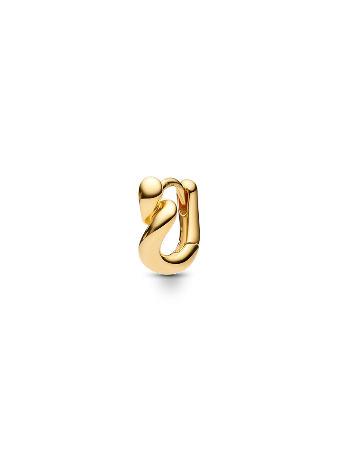 Whirl Huggie Pierced Earring - Yellow Gold