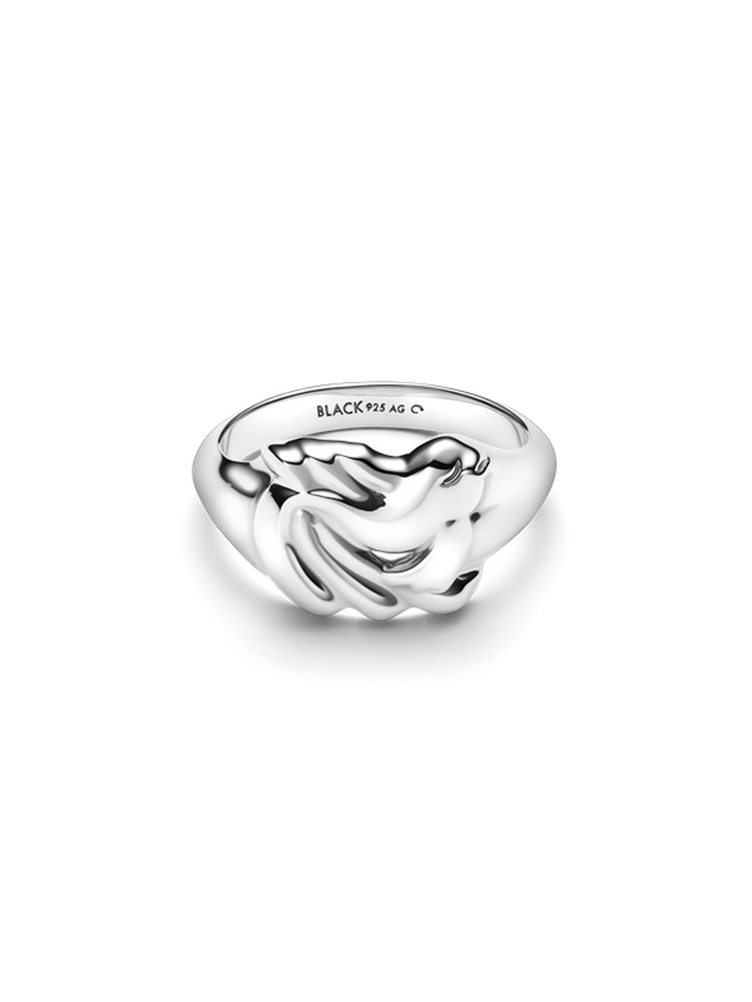 Fish Mini Signet Ring  - Silver