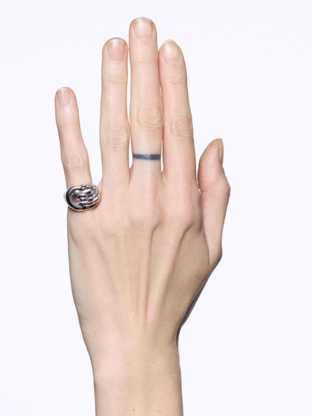 Swan Signet Ring  - Silver