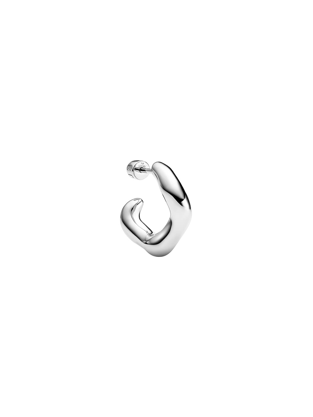 Anil Hoop Pierced Earring Small   - Silver