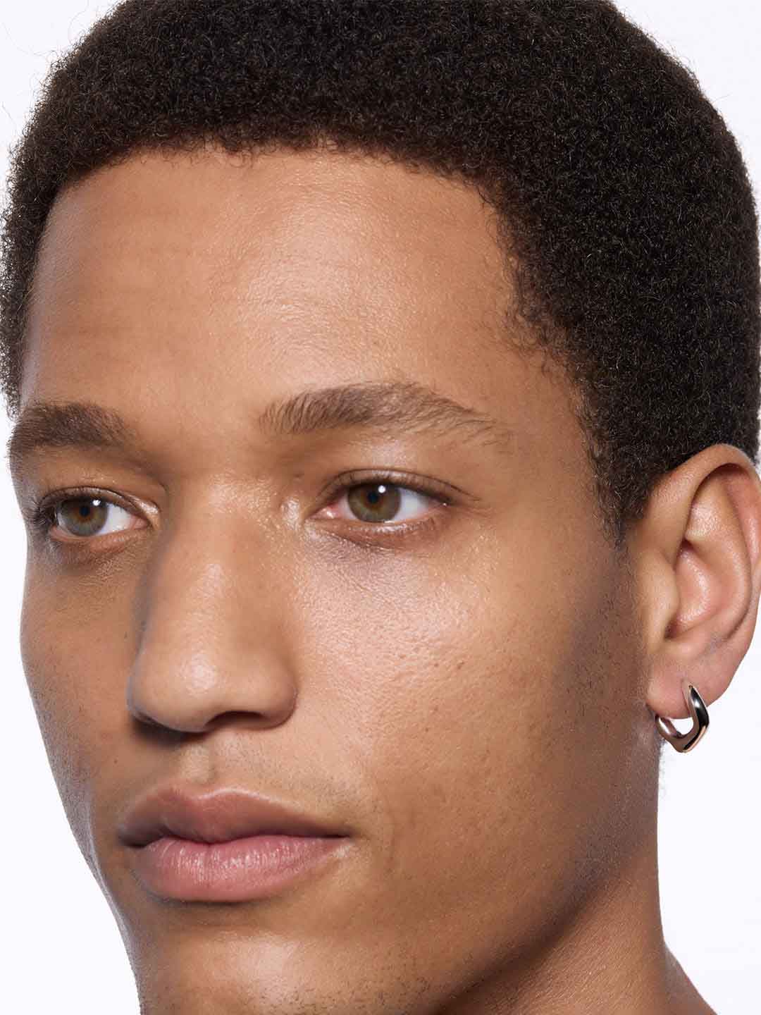 Anil Hoop Pierced Earring Small   - Silver