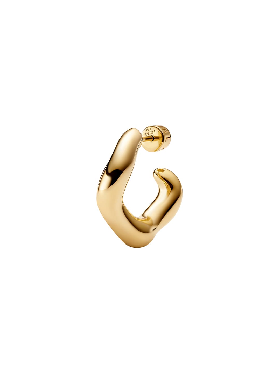 Anil Hoop Pierced Earring Large - Yellow Gold