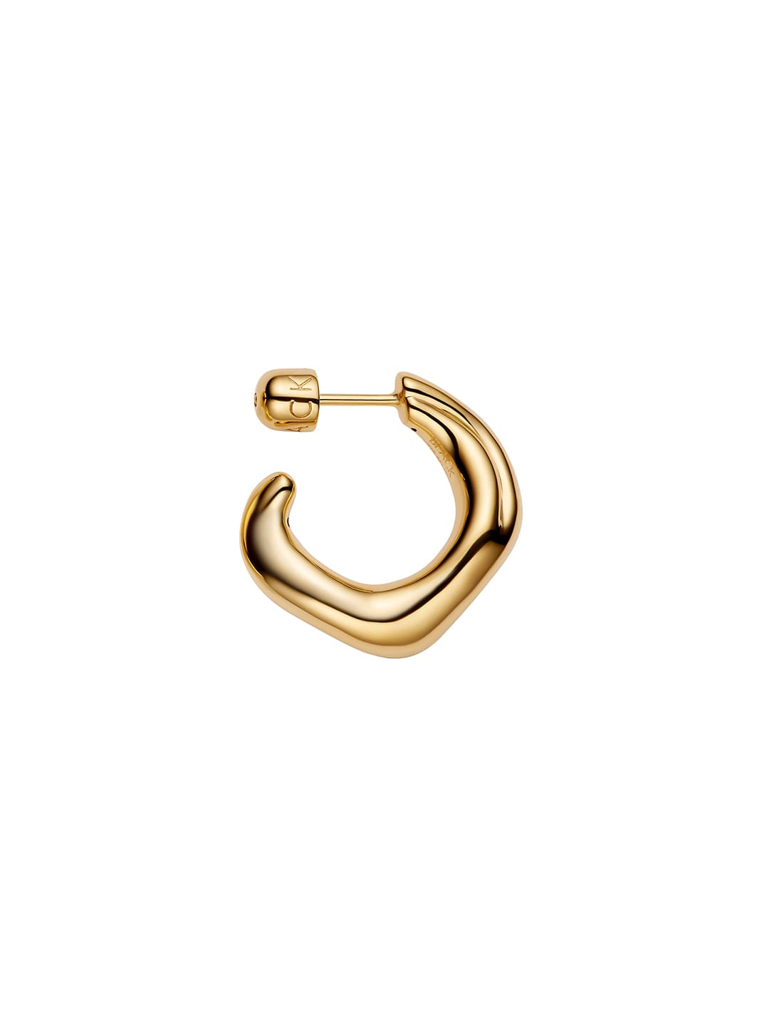 Anil Hoop Pierced Earring Large - Yellow Gold