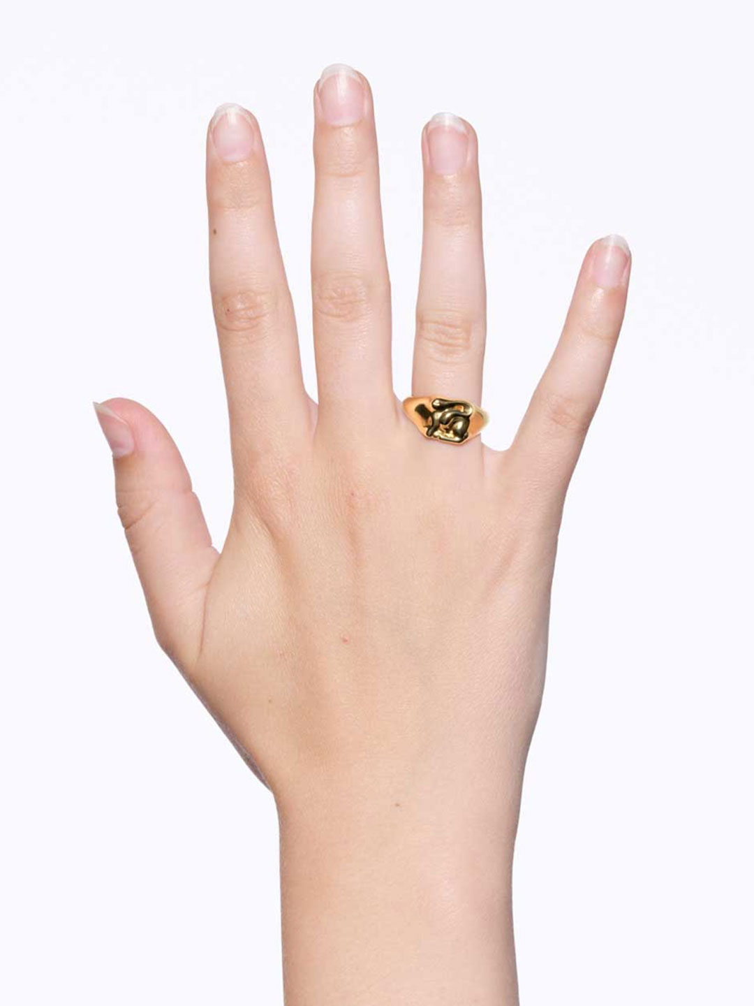 Rabbit Mini Signet Ring - Yellow Gold