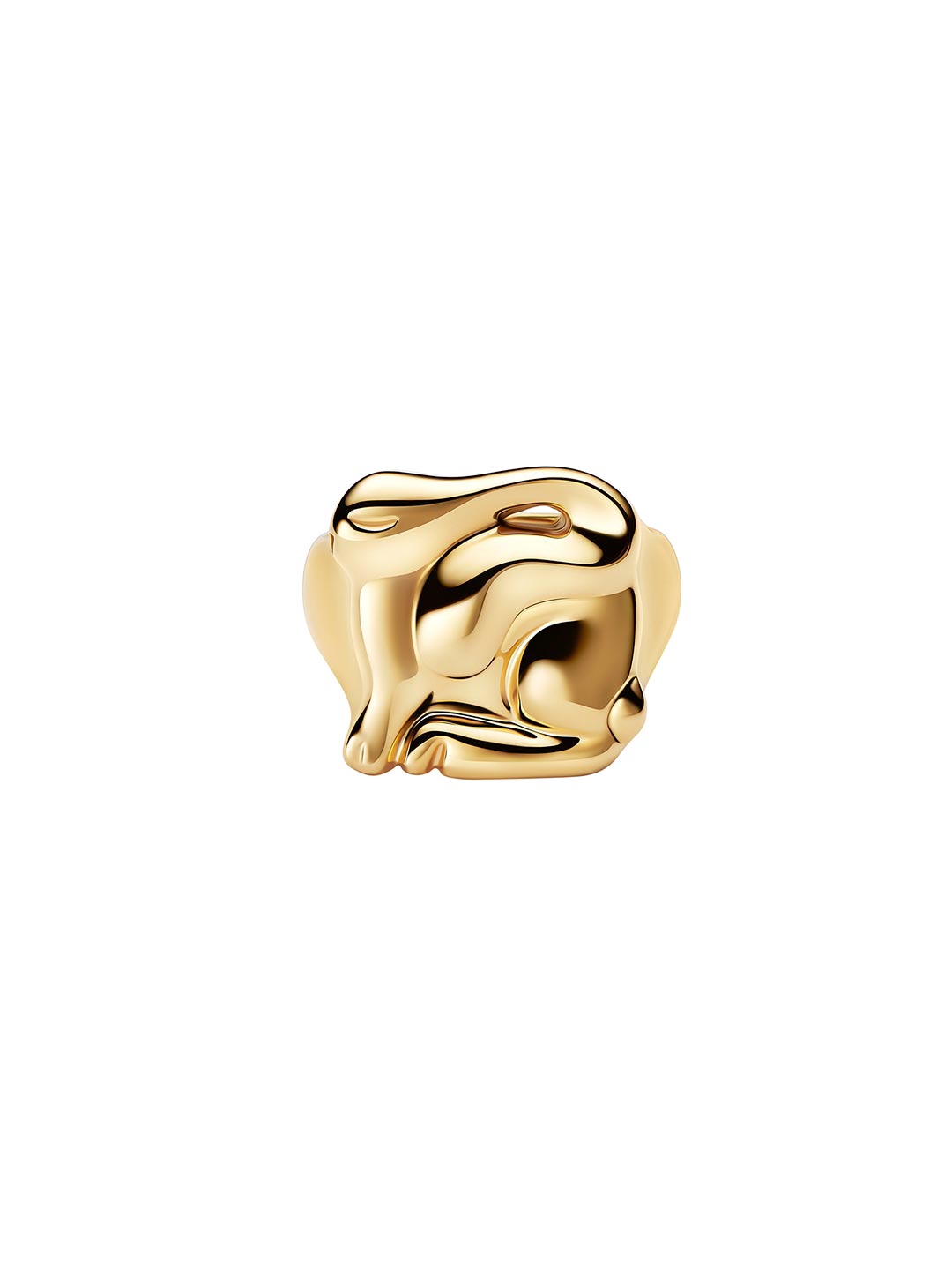 Rabbit Signet Ring  - Yellow Gold