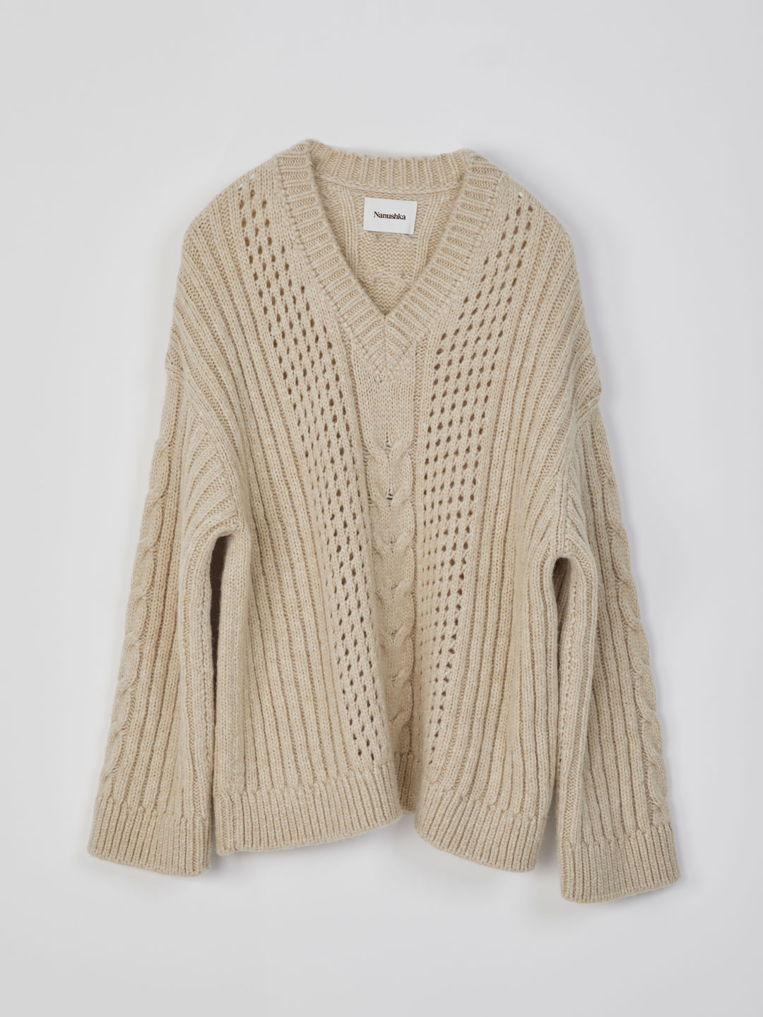 Arwan / Cable Knit Sweater - Cream