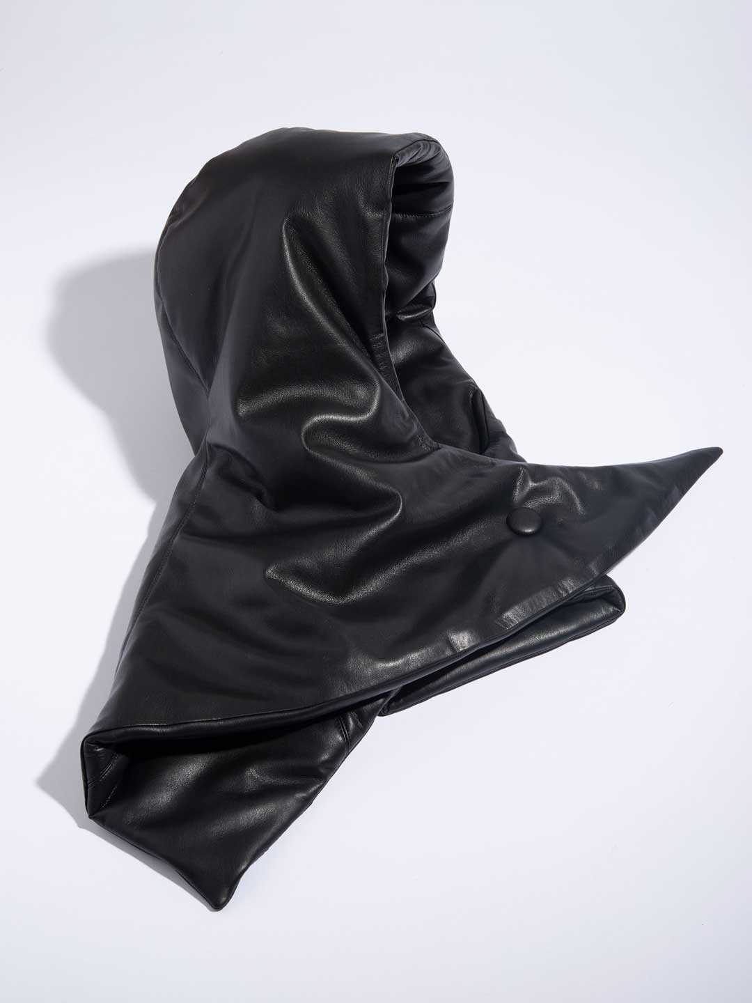 SCARLET / Vegan Leather Hood - Black