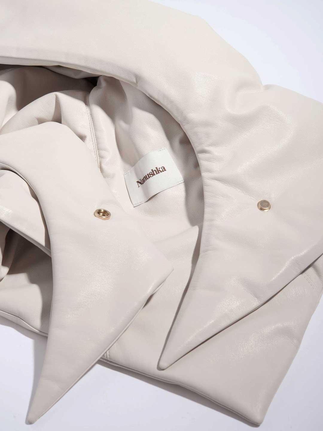 SCARLET / Vegan Leather Hood - Off White