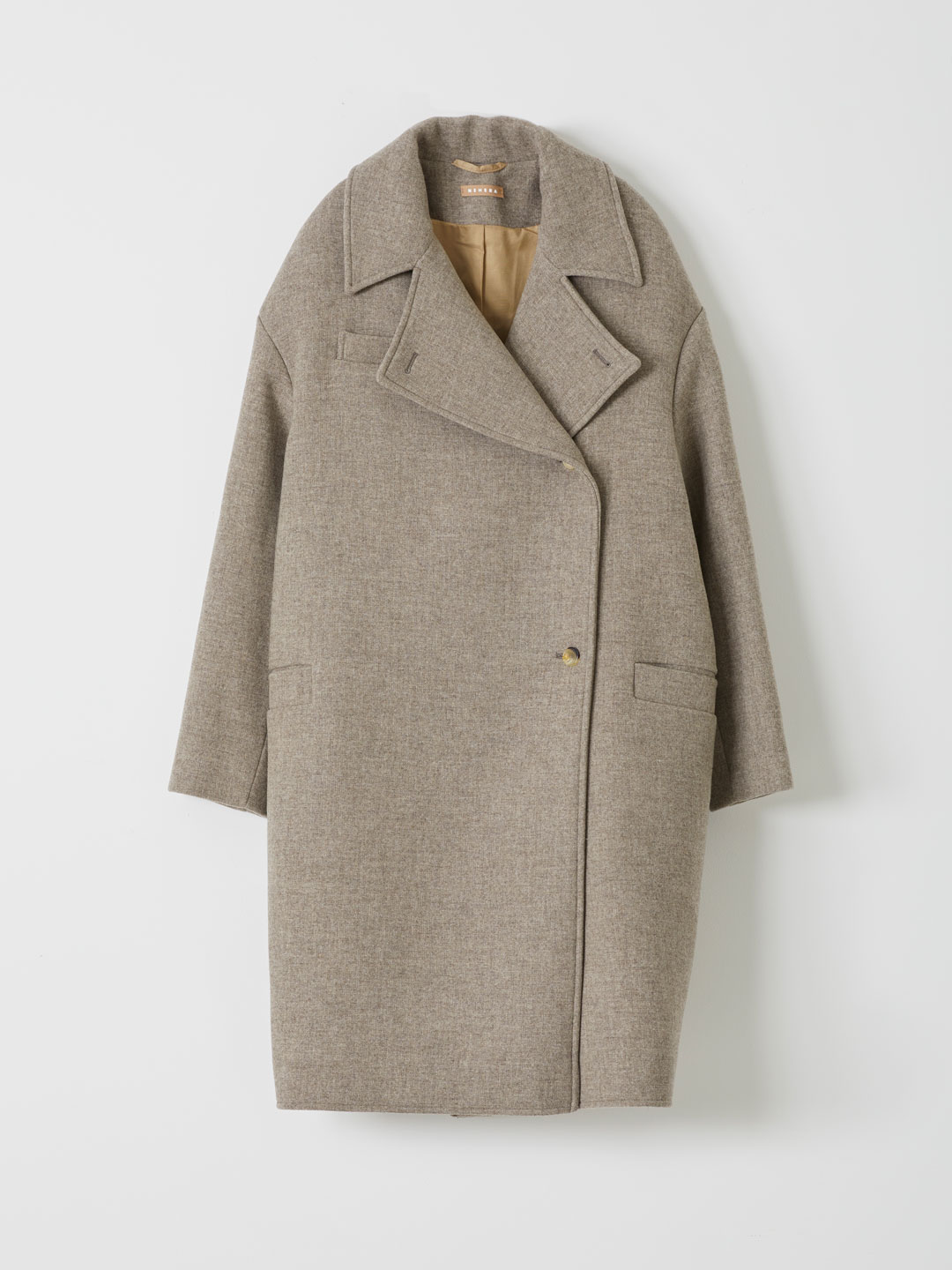 Triple Wool Fleece Coat - Beige