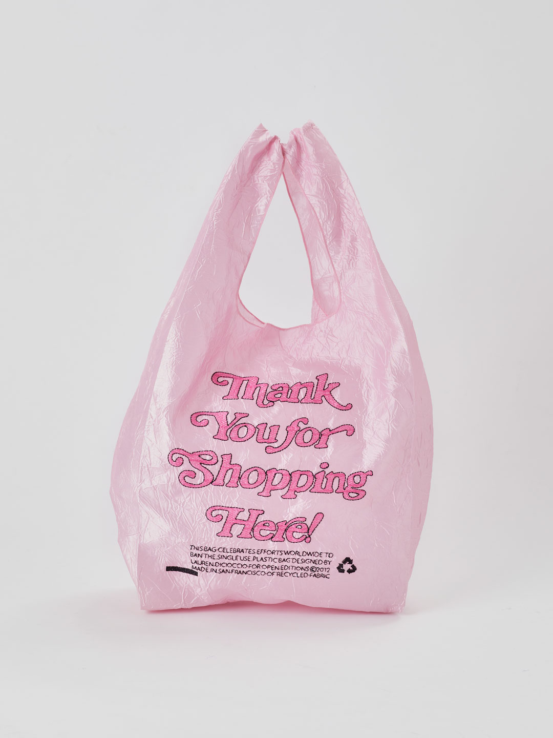 Thank You Tote Pink ①- Shopping Fuchsia