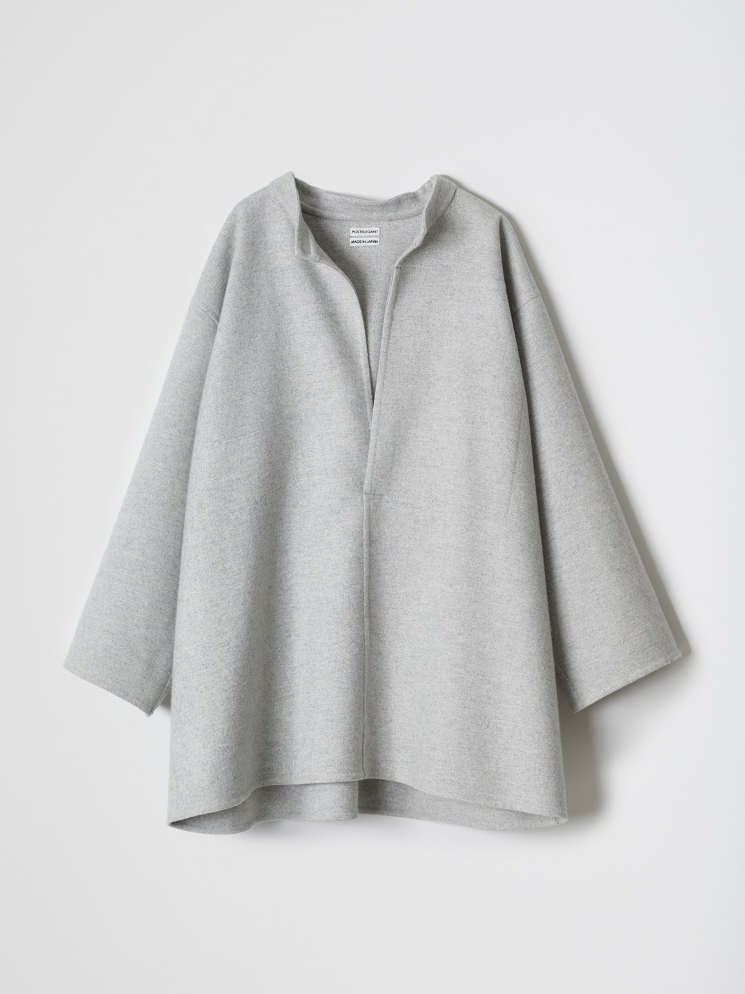 Extra Fine Wool Rever Top - Grey
