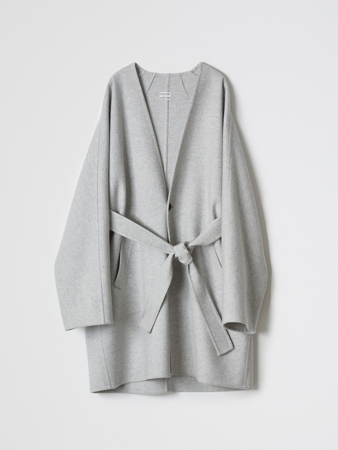 Special Fabric Double Face Hand-sewn Coat - Grey