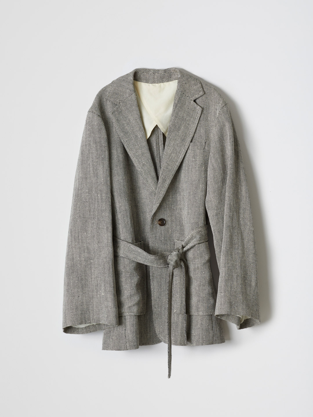 Silk Linen Jacket - Grey