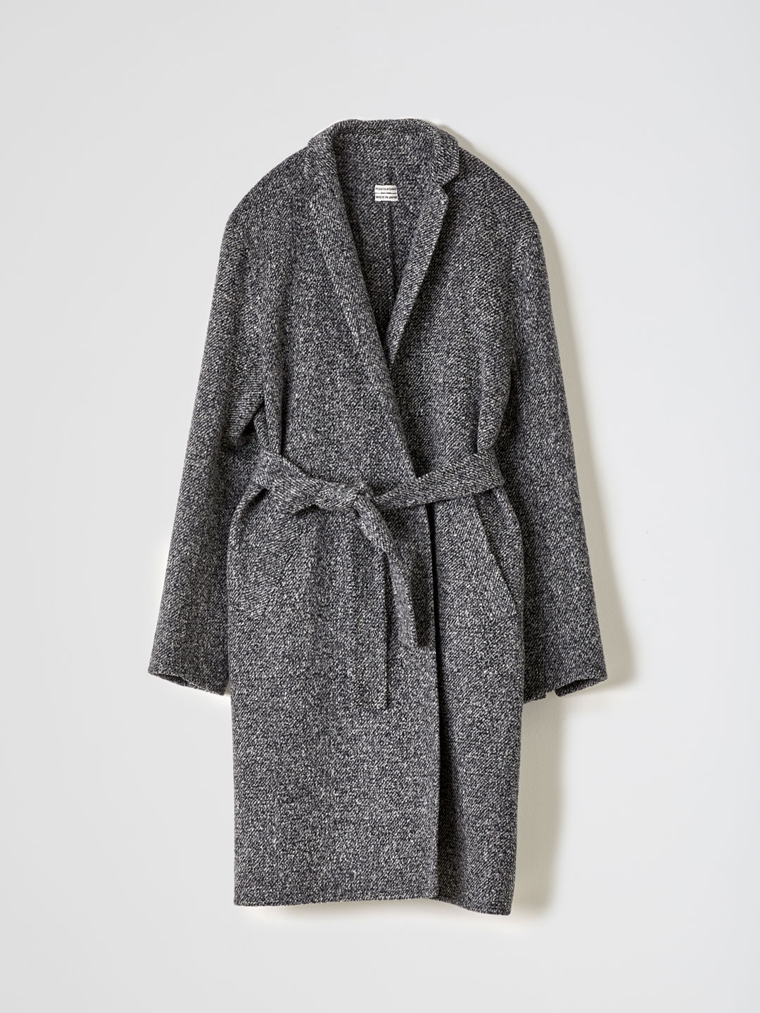 No 0163 Cashmere Boucle Rever Coat - Grey