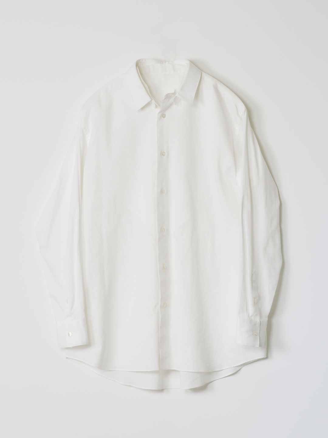 No.0227 Cotton Pique Dress Shirt - White