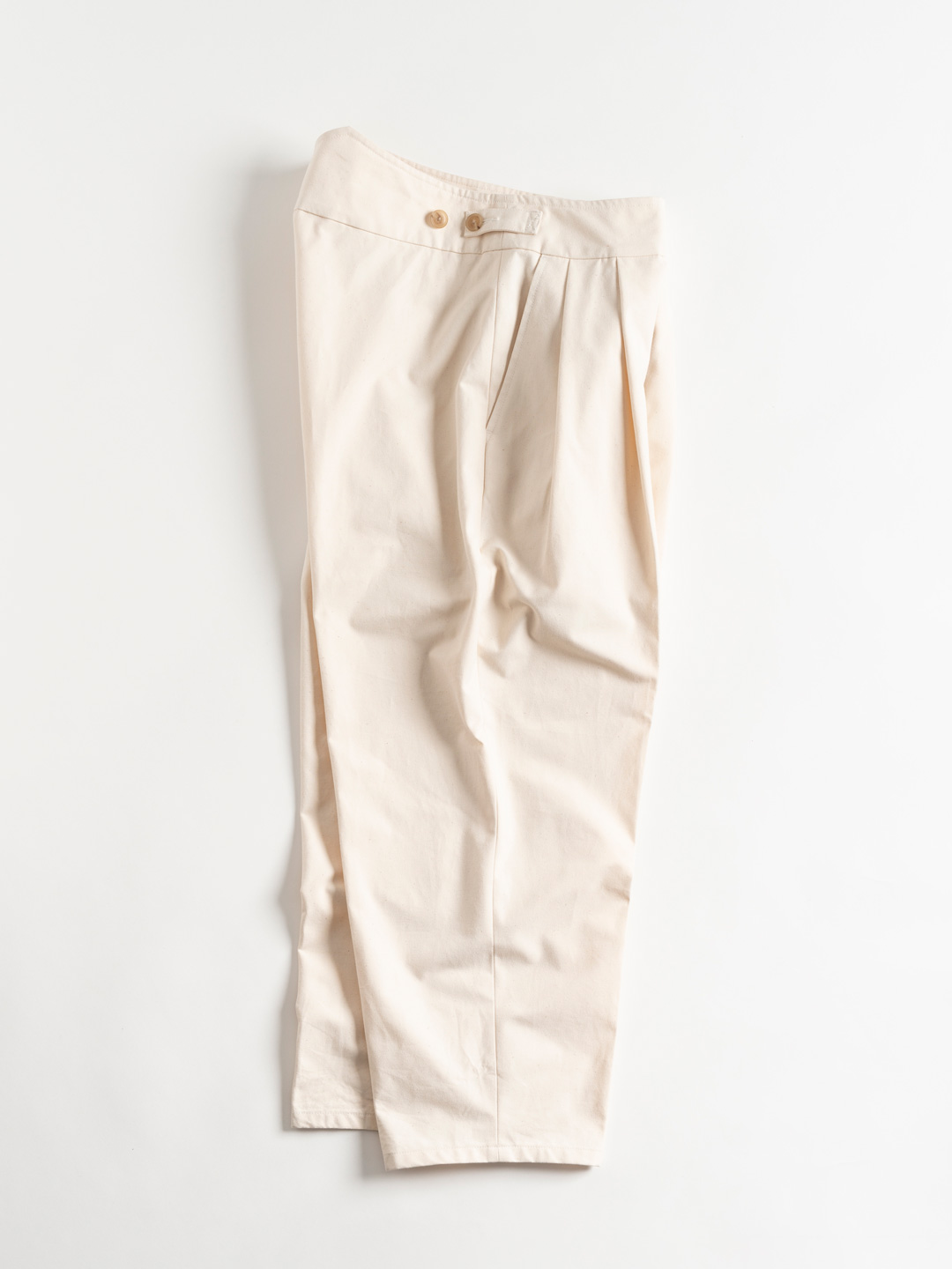 No.0258 Cotton Trousers - Off White
