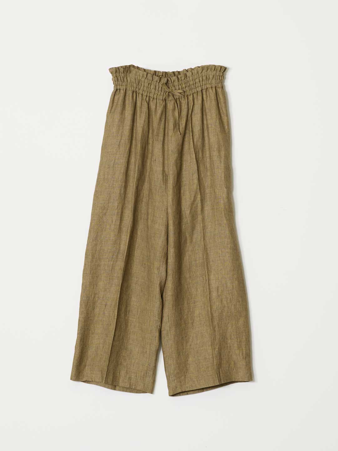 No.0148 Linen Chambray Trousers - Brown