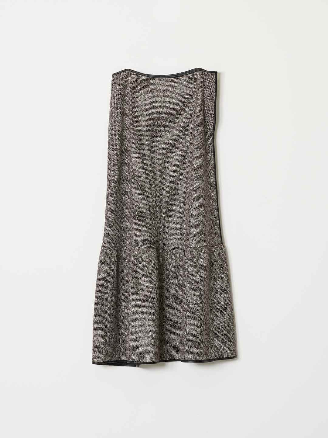 Wool Cotton Knit Skirt - Brown