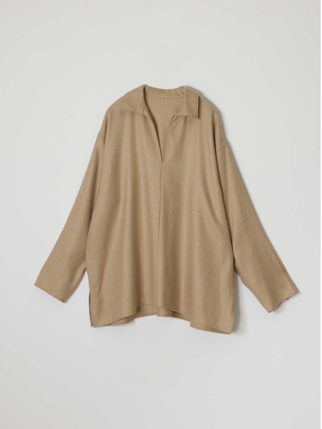 No.0344 Wool Pull-Over Shirt - Camel