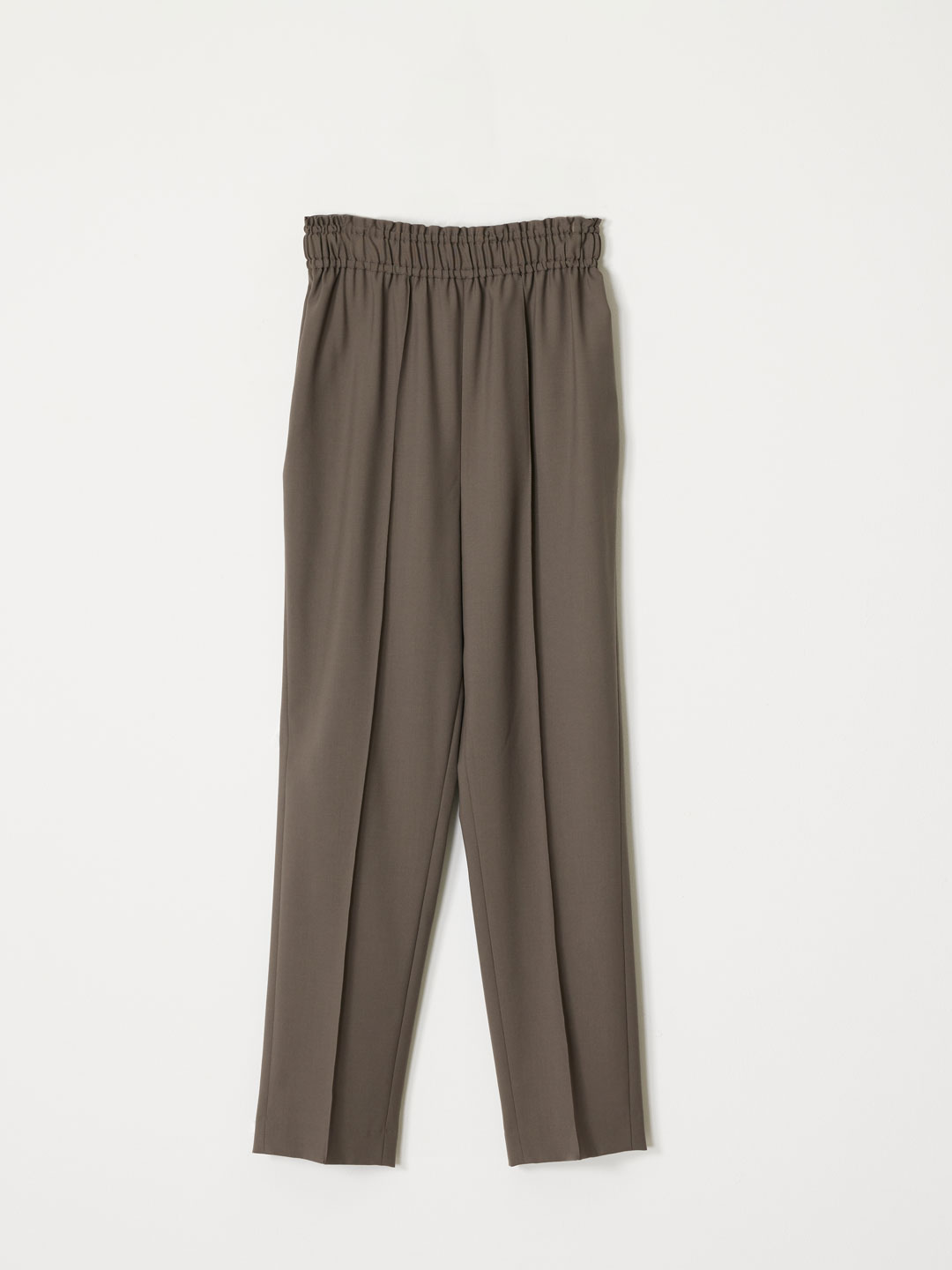 No.0144 Wool Easy Trousers - Taupe
