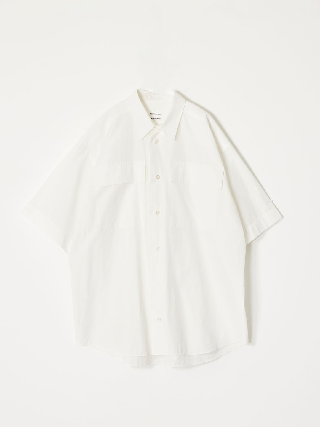 No.0394 Fine Cotton Short-Sleeve Shirt - White