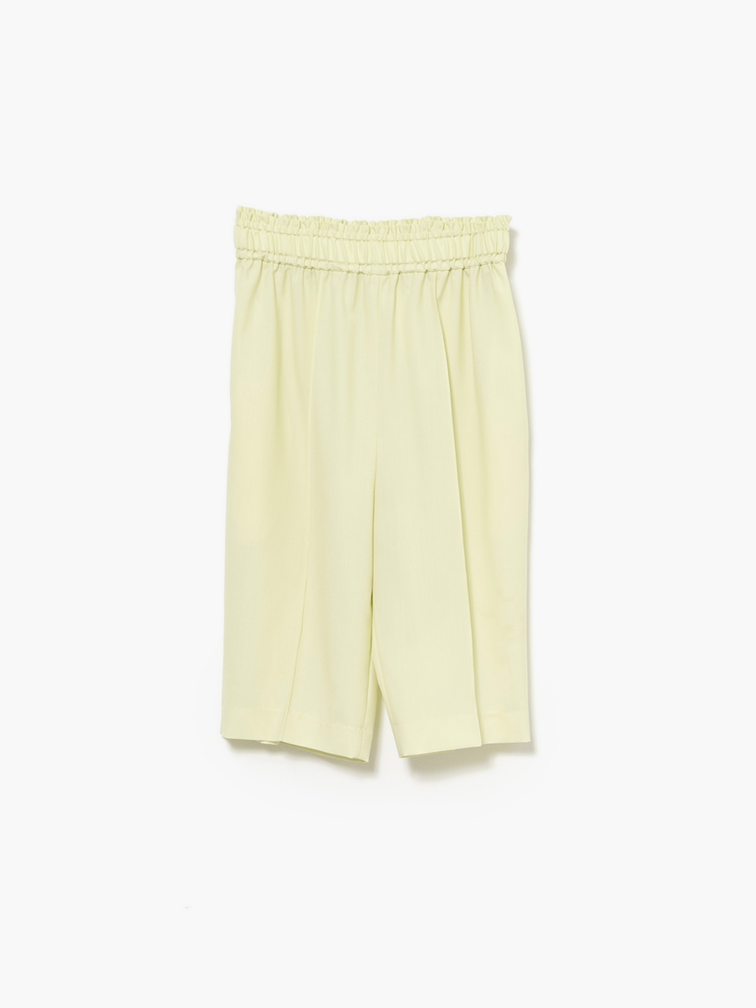 Wool Easy Short Trousers - Light Yellow