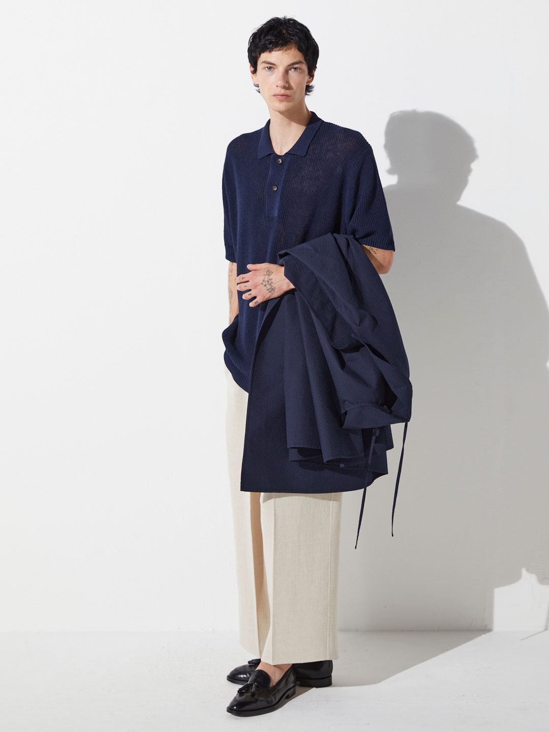 POSTELEGANT ポステレガント　ウールプルオーバーシャツ オーラリー POSTELEGANT / Wool Pull-Over Shirt (Heather Grey) | twelve