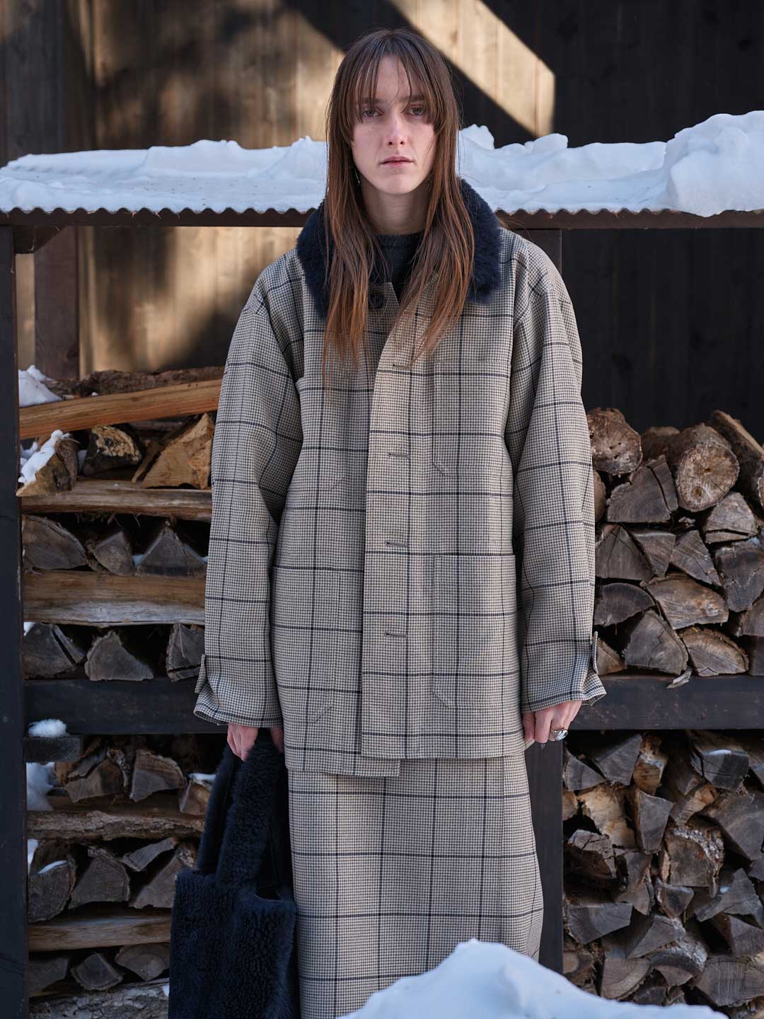 POSTELEGANT(ポステレガント) | ウールブルゾン - マルチカラー