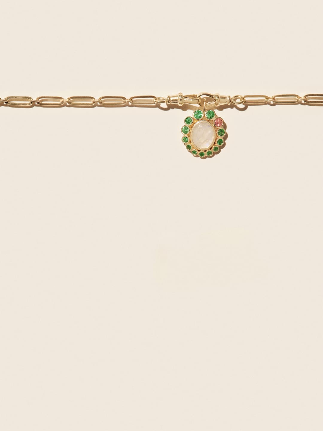 Jasmine Necklace Tsavorite - Yellow Gold
