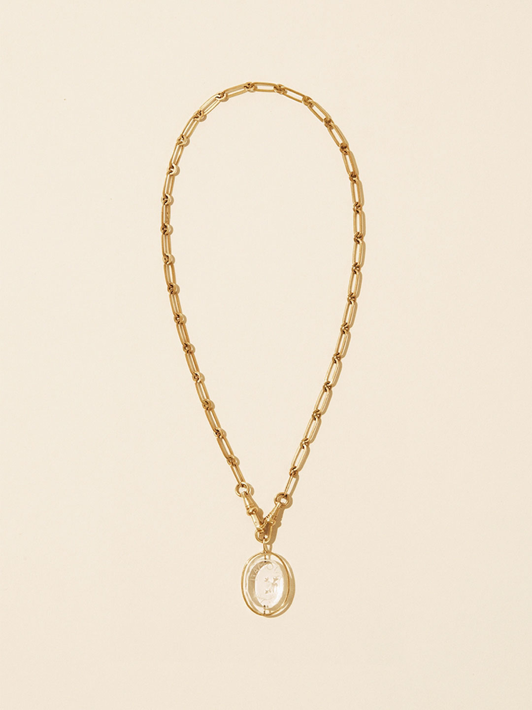 La Mour N2 Necklace Crystal Co_Lamc - Yellow Gold