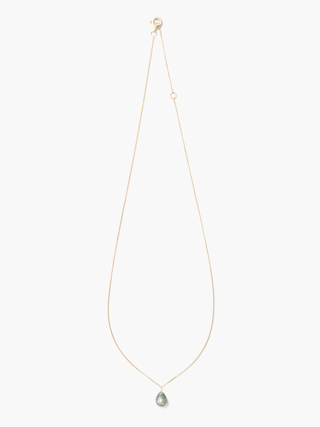Orso Short Necklace Labradorite - Yellow Gold