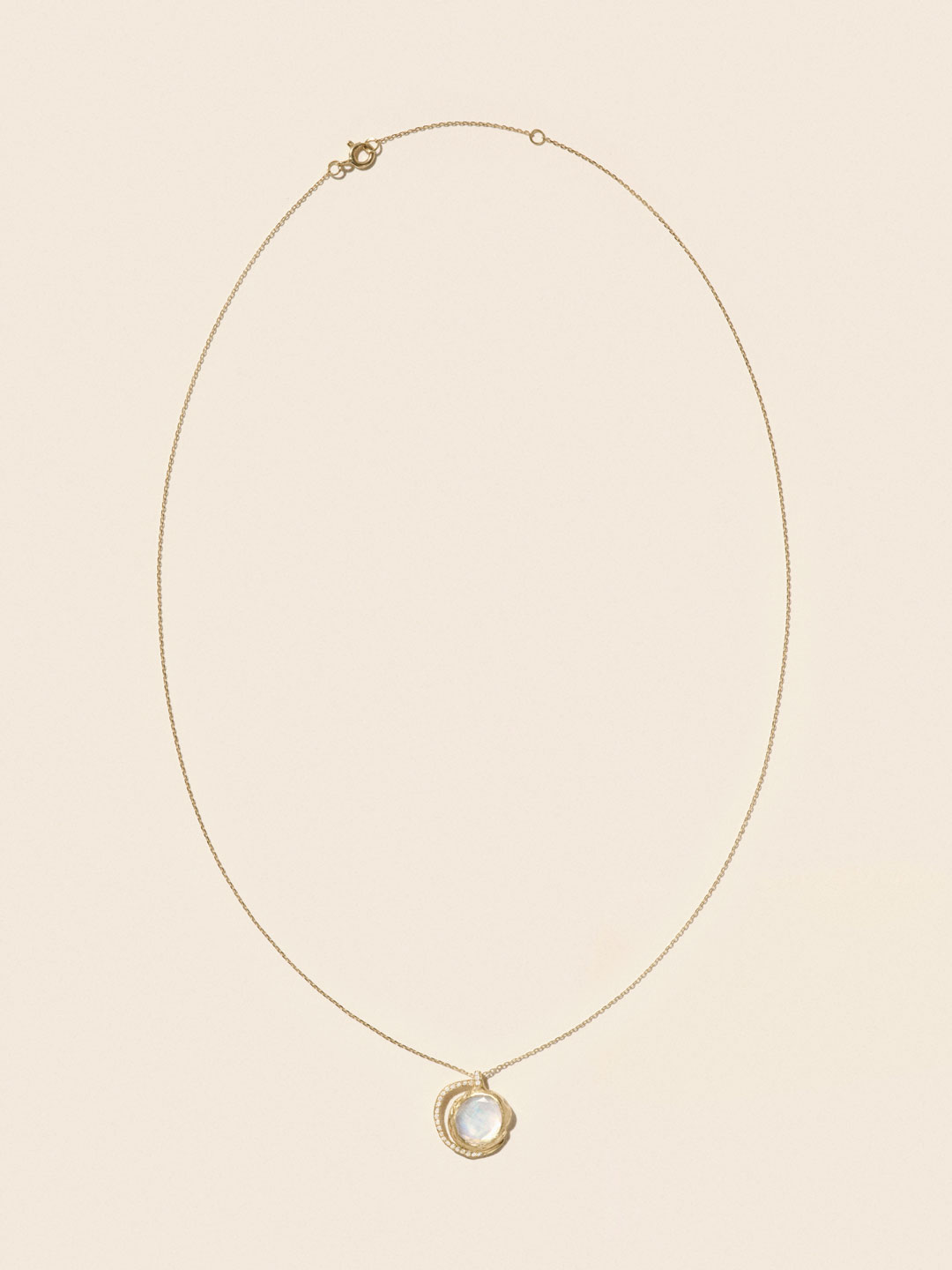 Gaia N3 Necklace Moonstone - Yellow Gold