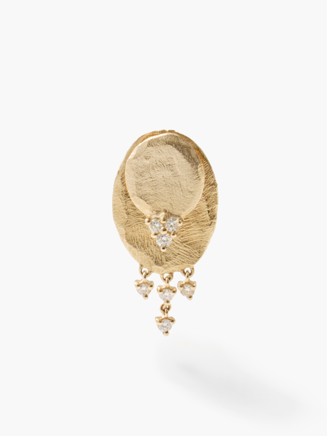 Gaby No3 Pierced Earring - Yellow Gold