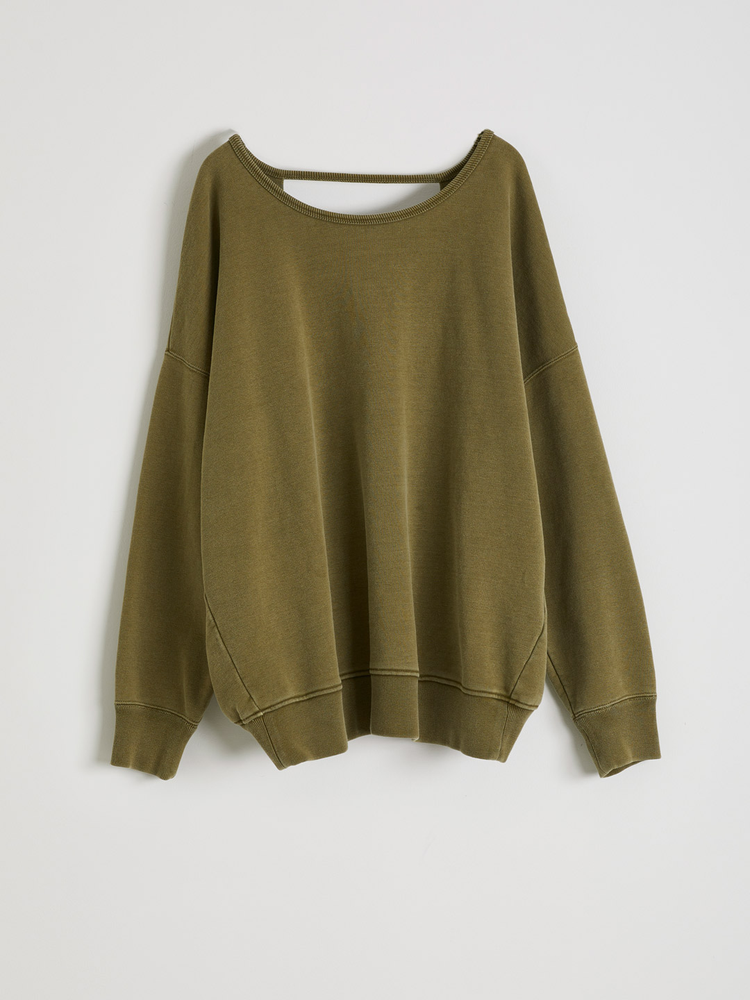 Back Open Sweatshirs - Khaki