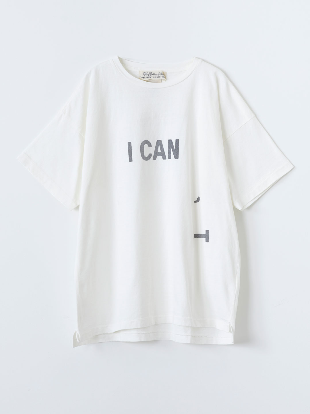 16/-天竺 Pt 半袖T(I CAN'T) - White