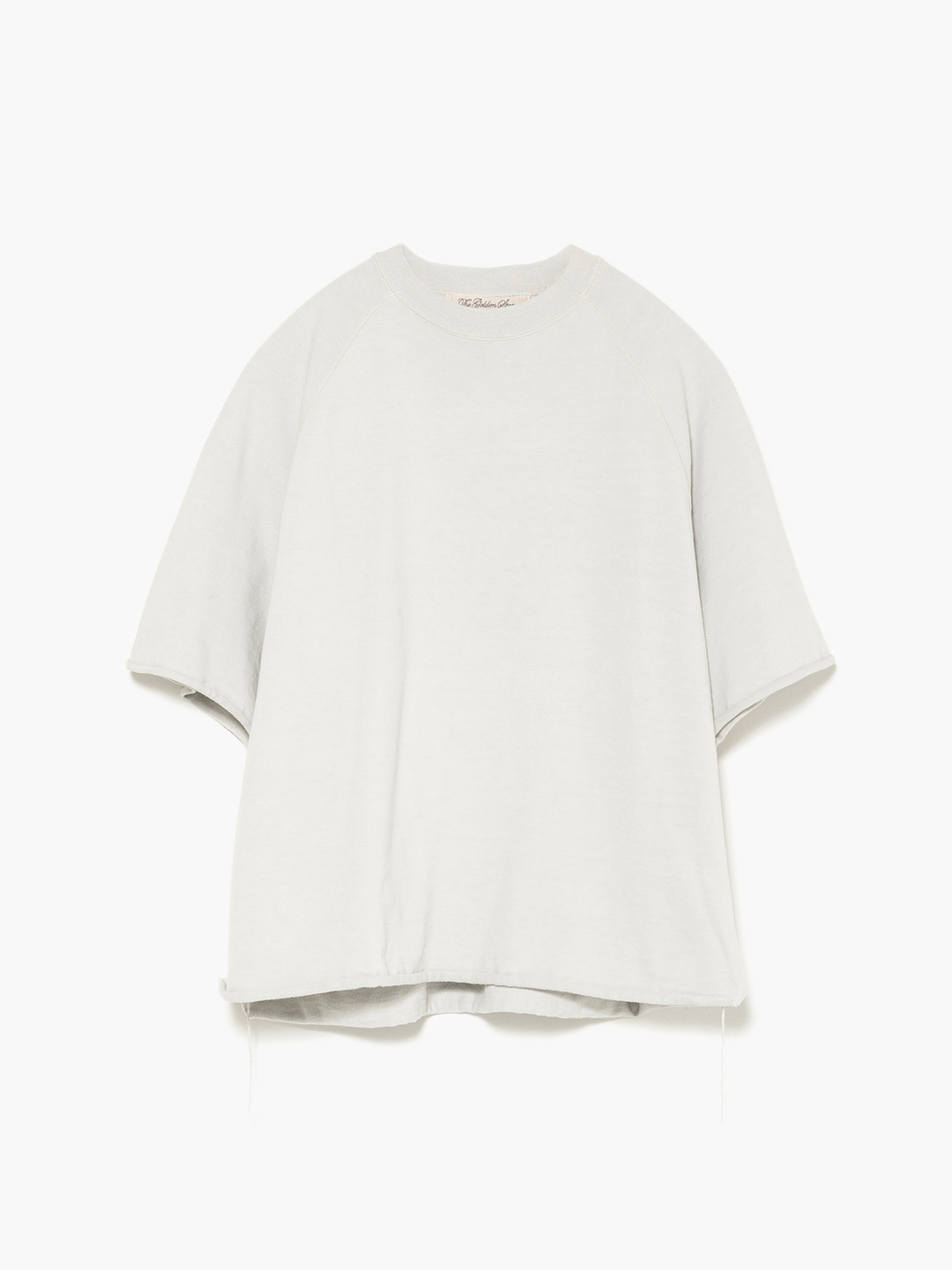 SP加工スーピマ裏毛ラグラン半袖クルーネックトップ - Grey