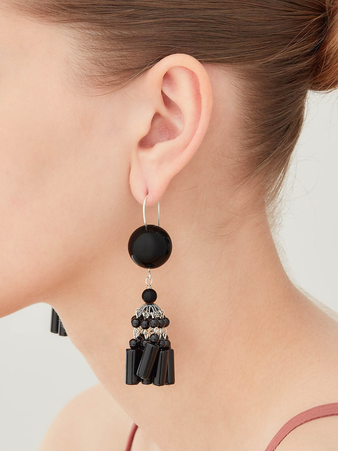 Flamenco Pierced Earring - Black