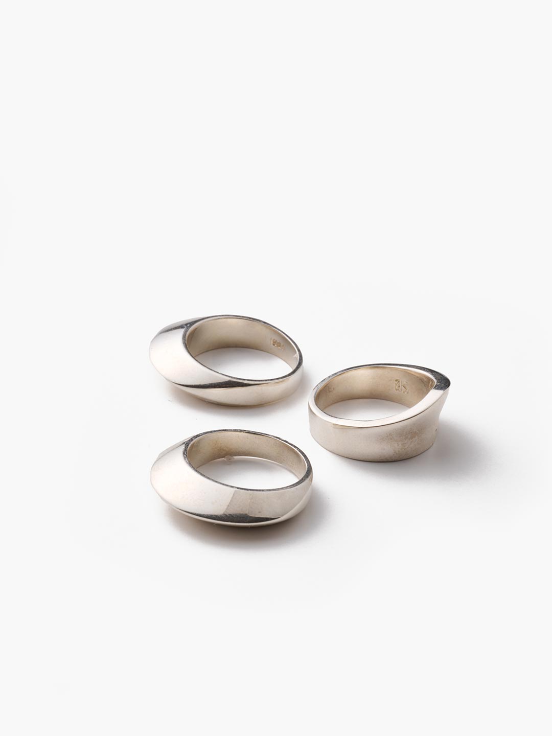 (ソフィー ブハイ) シルバー 3連リング モダンデザイン ソフィー ブハイ) シルバー 3連リング モダンデザイン ソフィー ブハイ