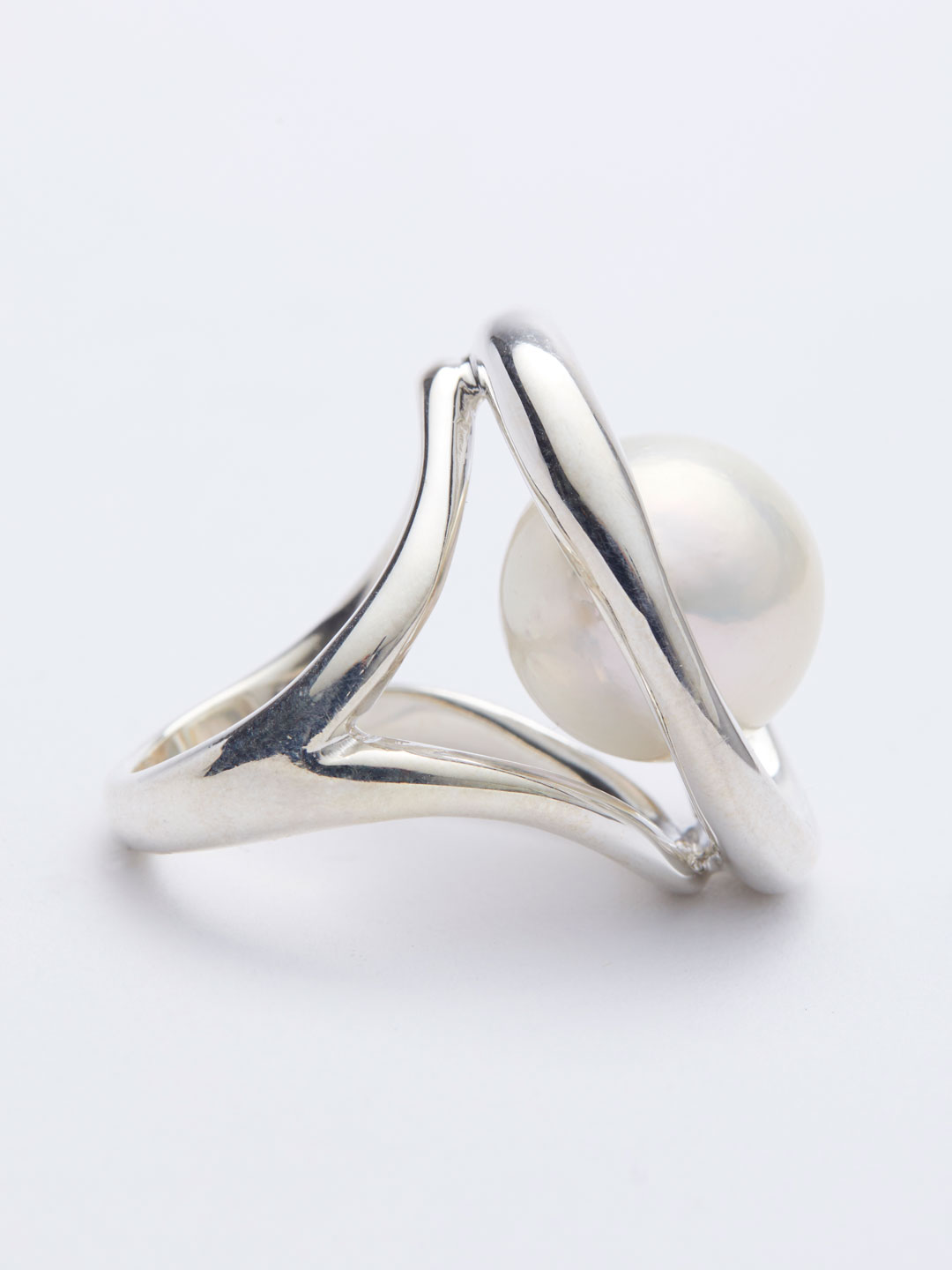 Pearl Orb Ring - Silver