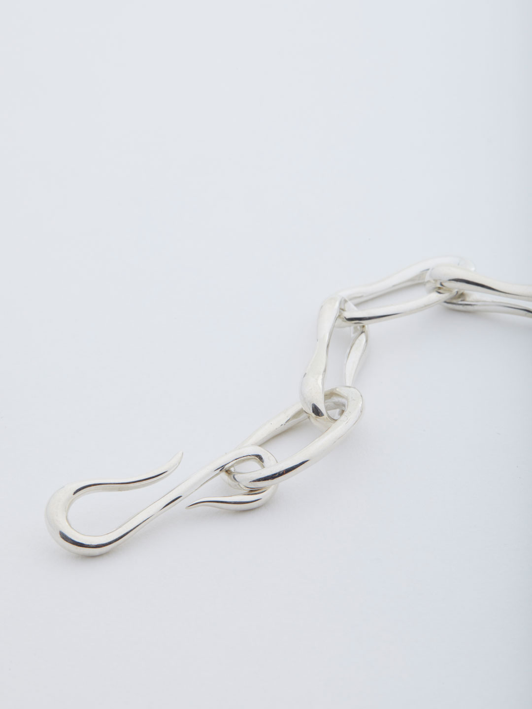 Roman Chain Collar Necklace - Silver