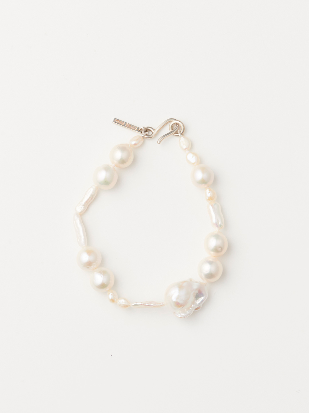 Assemblage Pearl Anklet – Silver