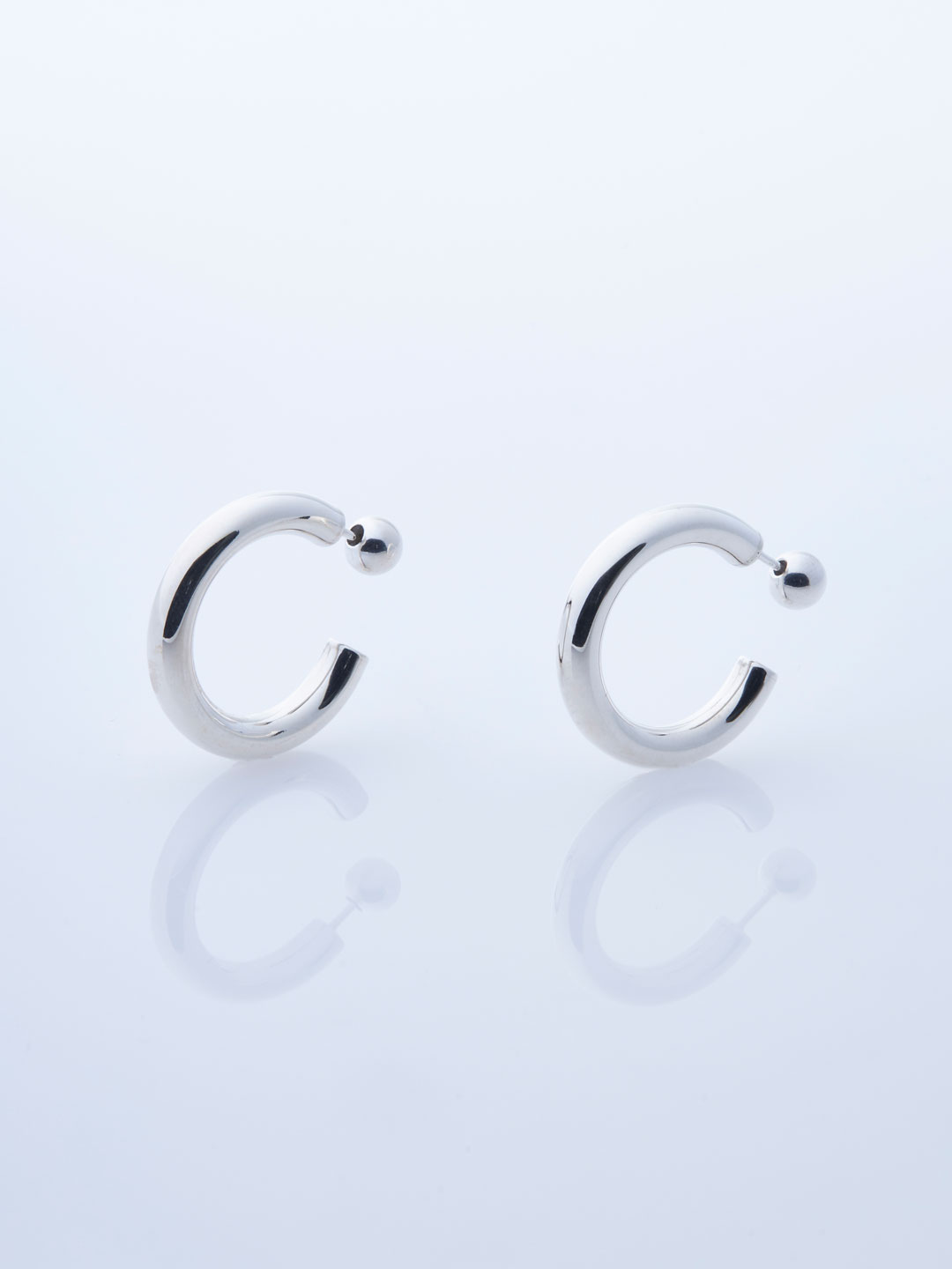 Small Everyday Pierced Hoops - Silver