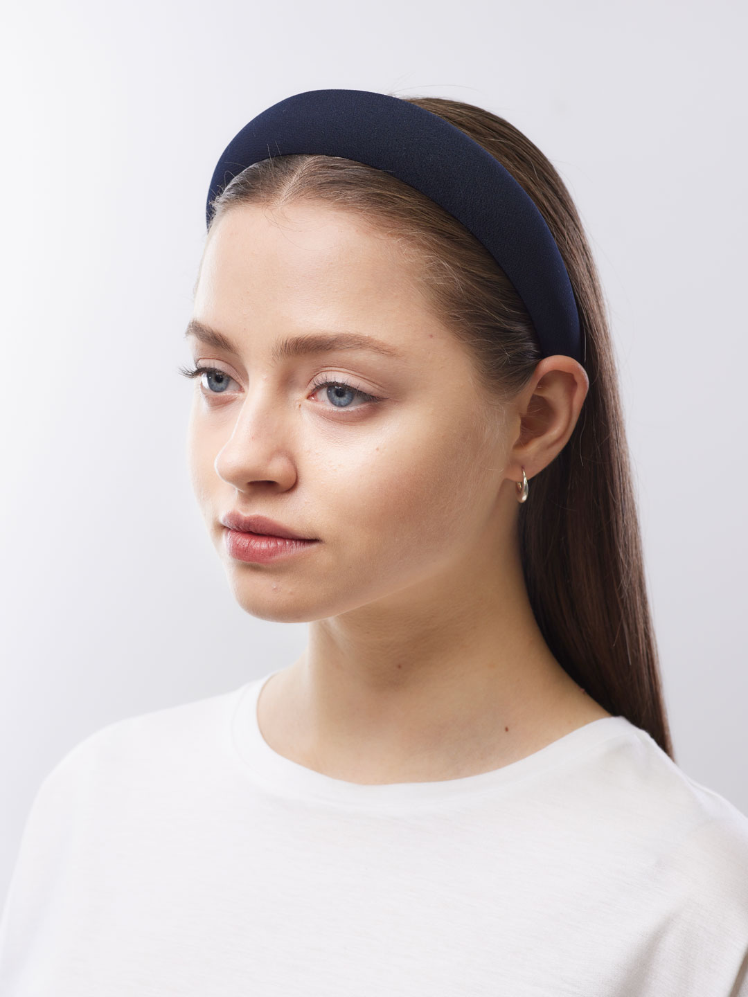 Classic Puffy Headband - Navy