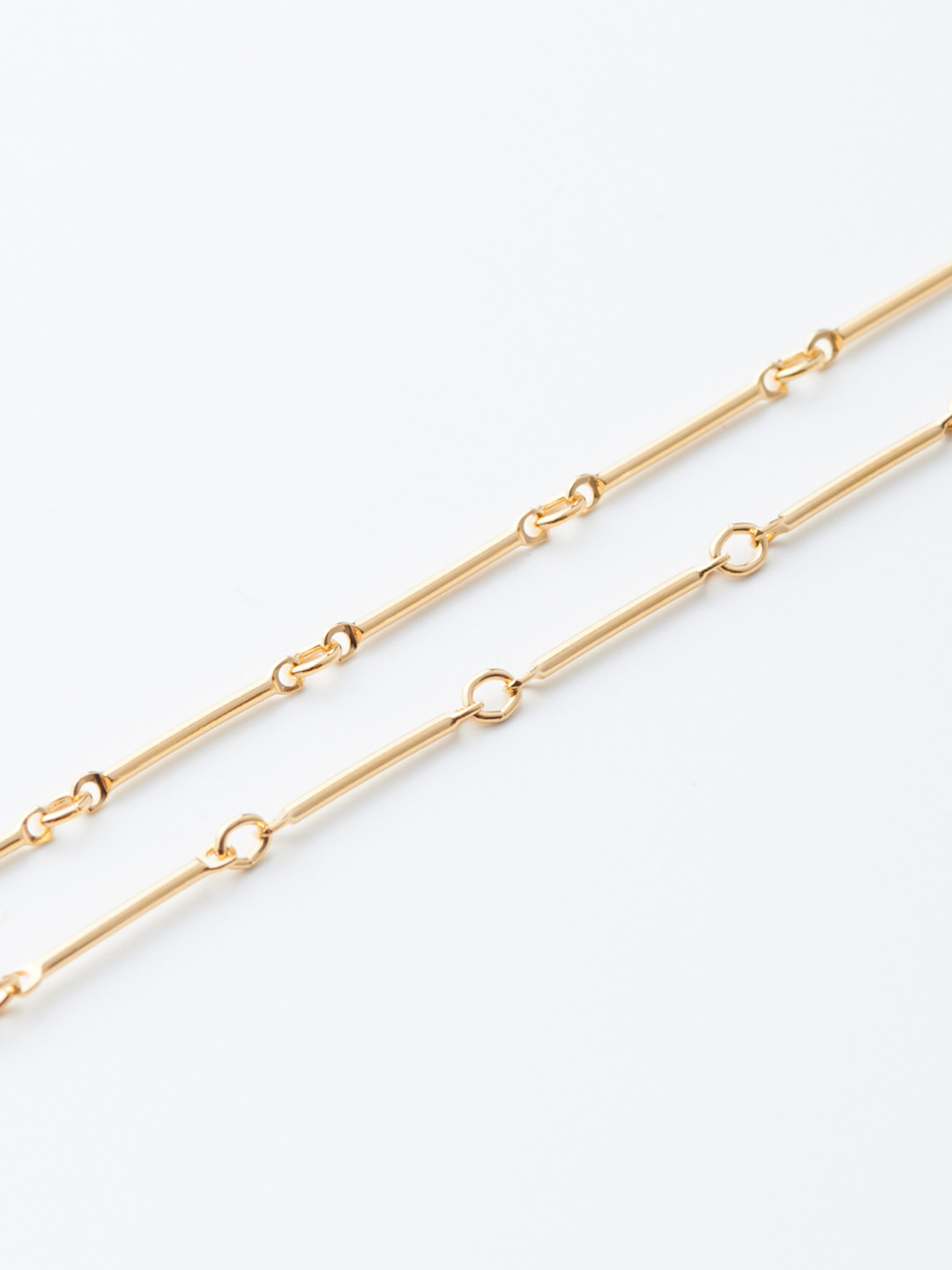 Bar Chain Necklace / 40cm - Gold