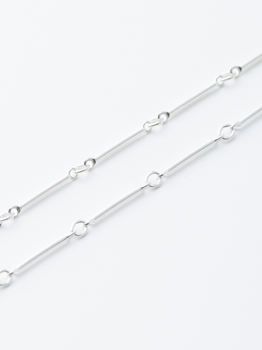 Bar Chain Necklace / 50cm - Silver