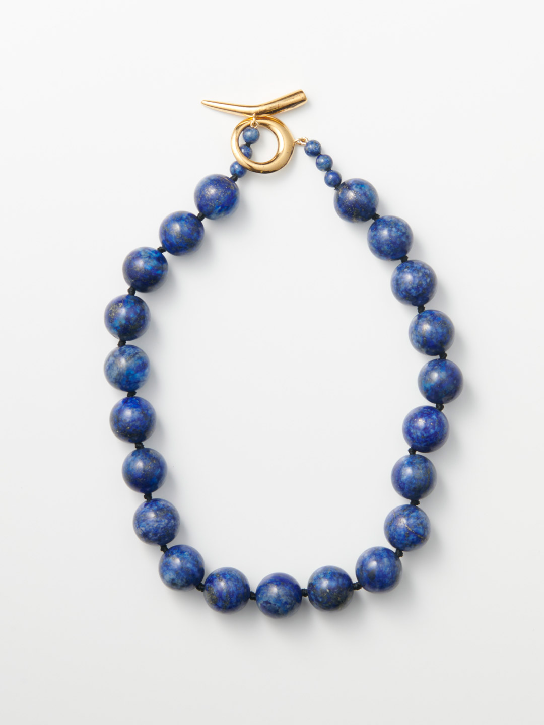 Medium Lapis Collar Necklace - Gold