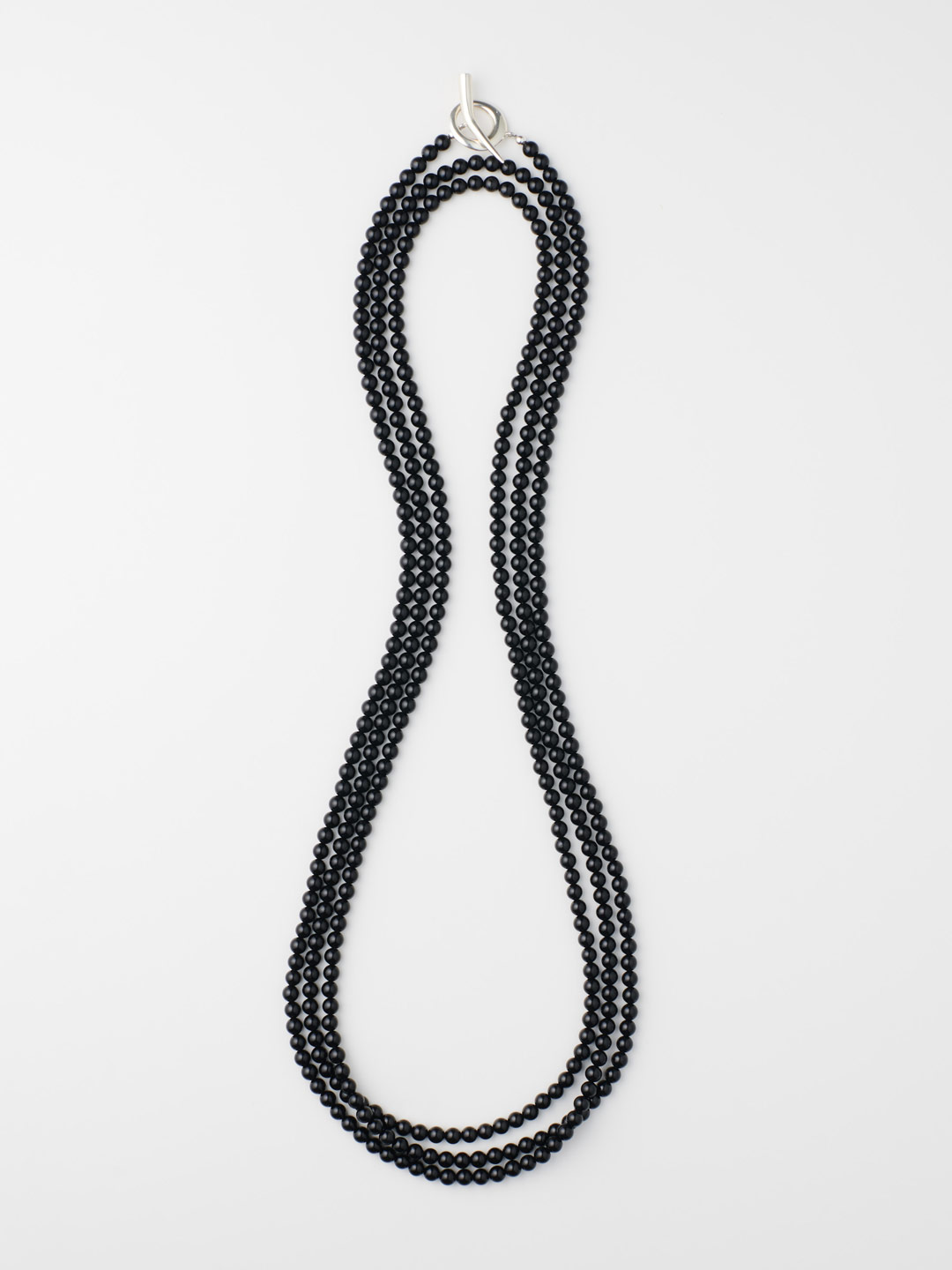 Onyx Man Ray Necklace - Silver